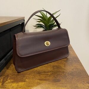Vintage Coach Geometric Clutch Style 9044 in Mahogany